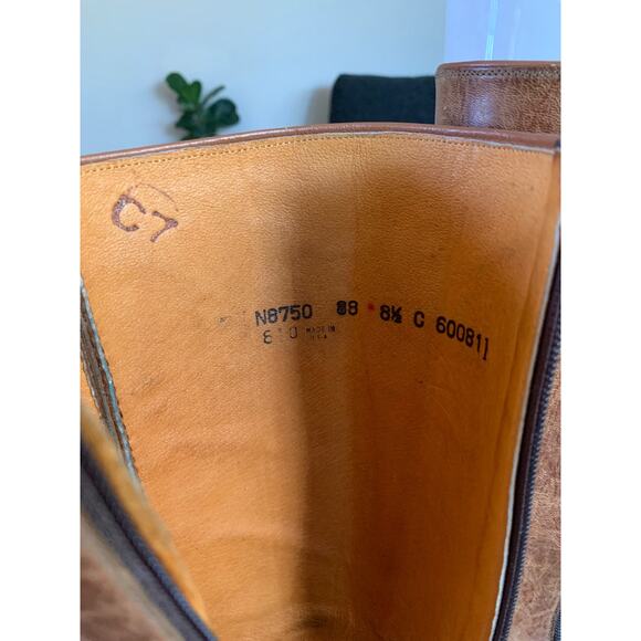 Vintage 1883 Lucchese Distressed Women’s 16” Shaft Boots SZ 8.5 - Picture 10 of 12